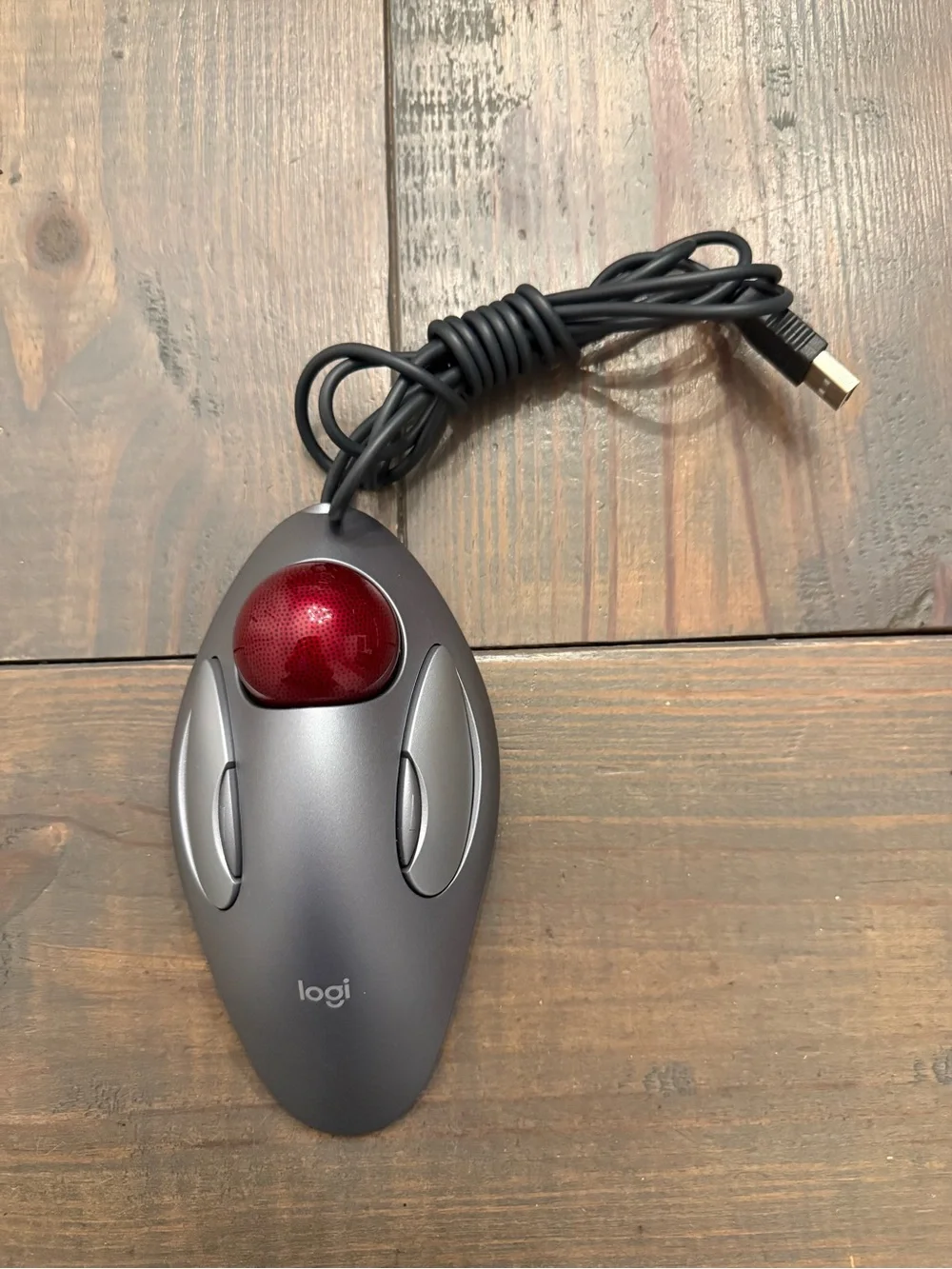 Logitech Trackman Marble Trackball Wired USB Mouse T-BC21, P/N 810-000767 Tested